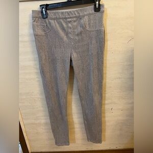 SPANX Jean-ish Ankle Leggings in a Gray Python (or snakeskin) print.
